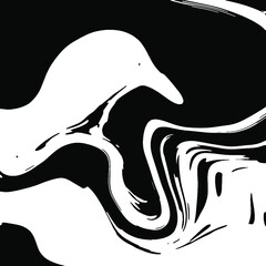 Black, white ink in water. Abstract background. Mixture of acrylic paints. Liquid marble texture. Modern Fluid art. for design cover, presentation, invitation, flyer, poster, business card, packaging 