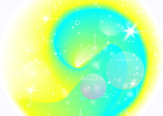 Vibrant gradients on rainbow background. Holographic dynamic fluid. Cosmos hologram.
