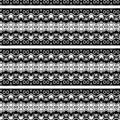  Geometric vector pattern with triangular elements. Seamless abstract ornament for wallpapers and backgrounds. Black and white patterns.