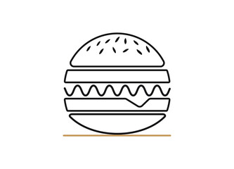 Hamburger icon vector on white background. 