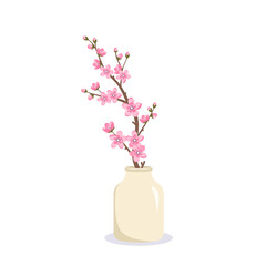 Cute spring and summer flowers in a vase