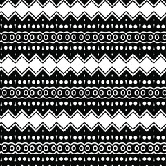 Geometric vector pattern with triangular elements. Seamless abstract ornament for wallpapers and backgrounds. Black and white patterns.