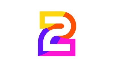 2 Colorful Fun Modern Flat Number