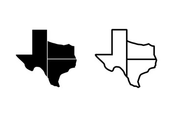 Texas icon set. texas sign symbol