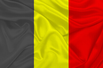 3D Flag of Belgium on fabric