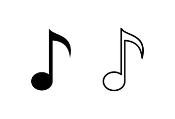 Music icon set. note music icon vector