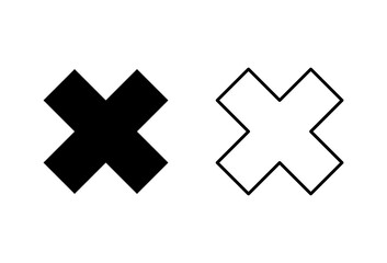 Obraz premium Close icon set. Delete icon vector. cross sign