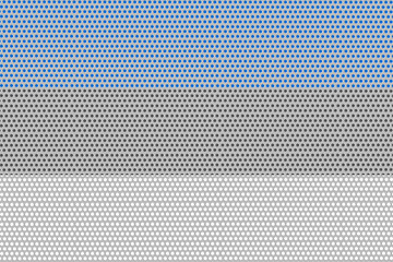 3D Flag of Estonia on metal