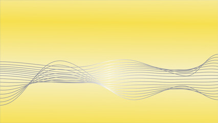 Optical art abstract background wave design on yellow background. Abstract  light gray dynamic wave on yellow background for your web site design, app, UI. EPS10.