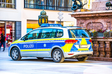 Police car in the down town