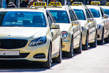 Taxis in the city