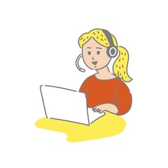 コールセンターの女性