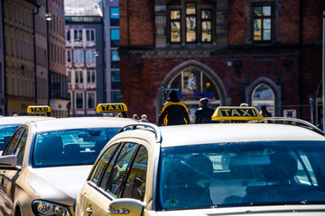 Taxis in the city