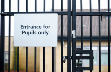 School pupil authorised person entrance only sign