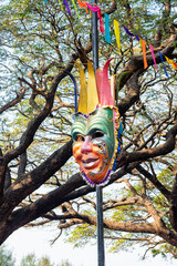 Floats and characters on display during Carnival celebrations in Goa, India, Tourist sightseeing...