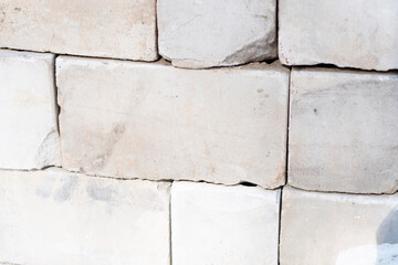 Abstract white brick wall textured background