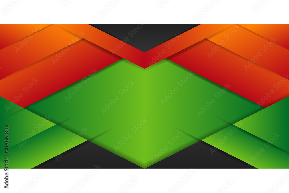 Poster abstract geometric background with diagonal rectangle and triangle elements. combination black, oran