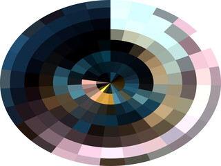 Obraz premium Blu color palette guide on white