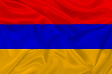 Obraz premium 3D Flag of Armenia on fabric