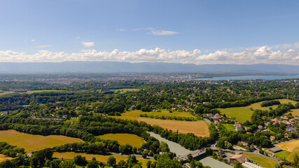 Fototapeta premium Genève, depuis le Veyrier