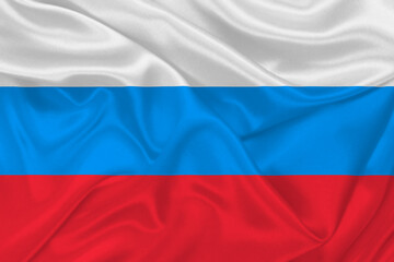3D Flag of Russia on fabric