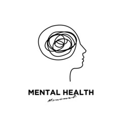 Mental health logo icon design