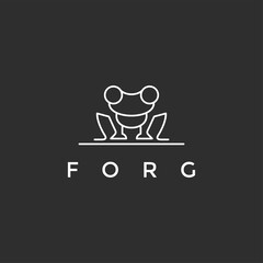 frog logo icon designs vector on black background