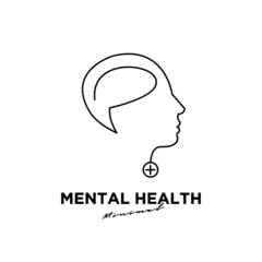 Mental health logo icon design