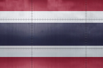 3D Flag of Thailand on metal