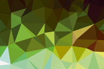 Obraz premium Green vivid abstract geometric background, vector from polygons triangle, mosaic