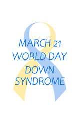 March 21, world down syndrome day. vector