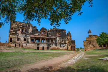 Fototapeta na wymiar King Man Singh Palace in Gwalior fort, Gwalior, Madhya Pradesh, India