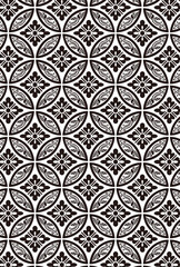 平安有職文様_唐花鳳凰四方繋（からはなほうおうしほうつなぎ）_壁紙・白黒