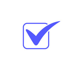 check mark icon in blue color