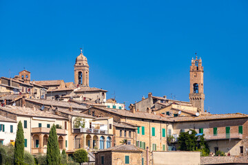 Fototapeta na wymiar Tuscany's most famous town Montalcino in Italy