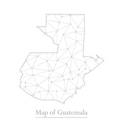 Vector map of Guatemala with trendy triangles design polygonal abstract. Vector illustration eps 10