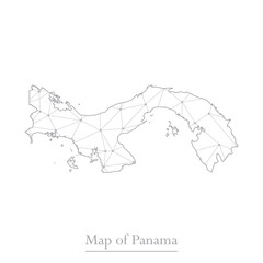 Vector map of Panama with trendy triangles design polygonal abstract. Vector illustration eps 10