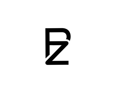 PZ ZP letter logo design vector template