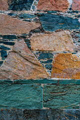 wall with old colored stones