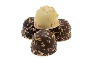 chocolate candy with mango isolated