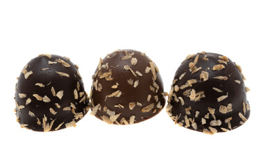 chocolate candy with mango isolated