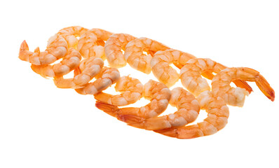 boiled shrimp isolated