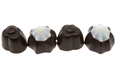 chocolate candies isolated