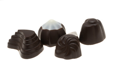 chocolate candies isolated