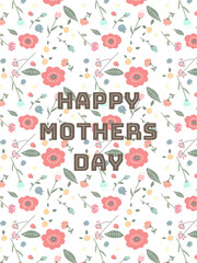 カラフルな母の日メッセージカード