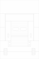 Loading gate of a modern logistics center.