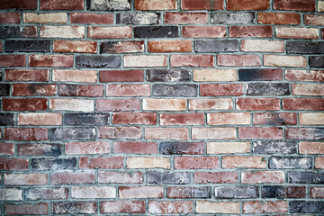 wall made of decorative colored bricks
