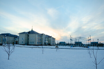 church in the snow