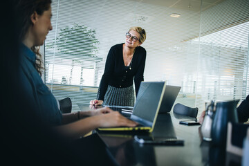 Team of business professionals in a meeting