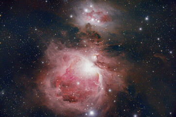 Orion Messier 42 in the deep sky at night